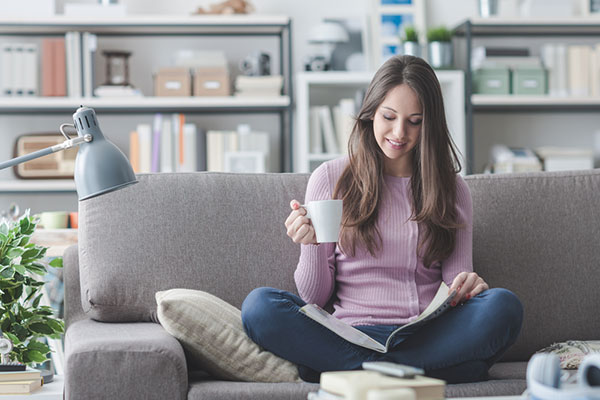 Girl with coffee