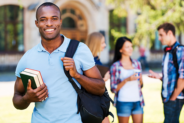 Student with books